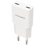 Nanocable Cargador de Pared 2xUSB-C PD 30W Blanco